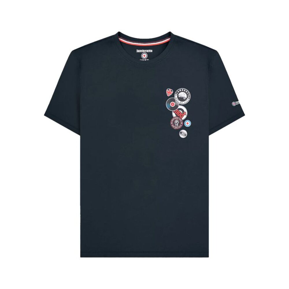 Lambretta Mens Button Big & Tall T-Shirt / Navy